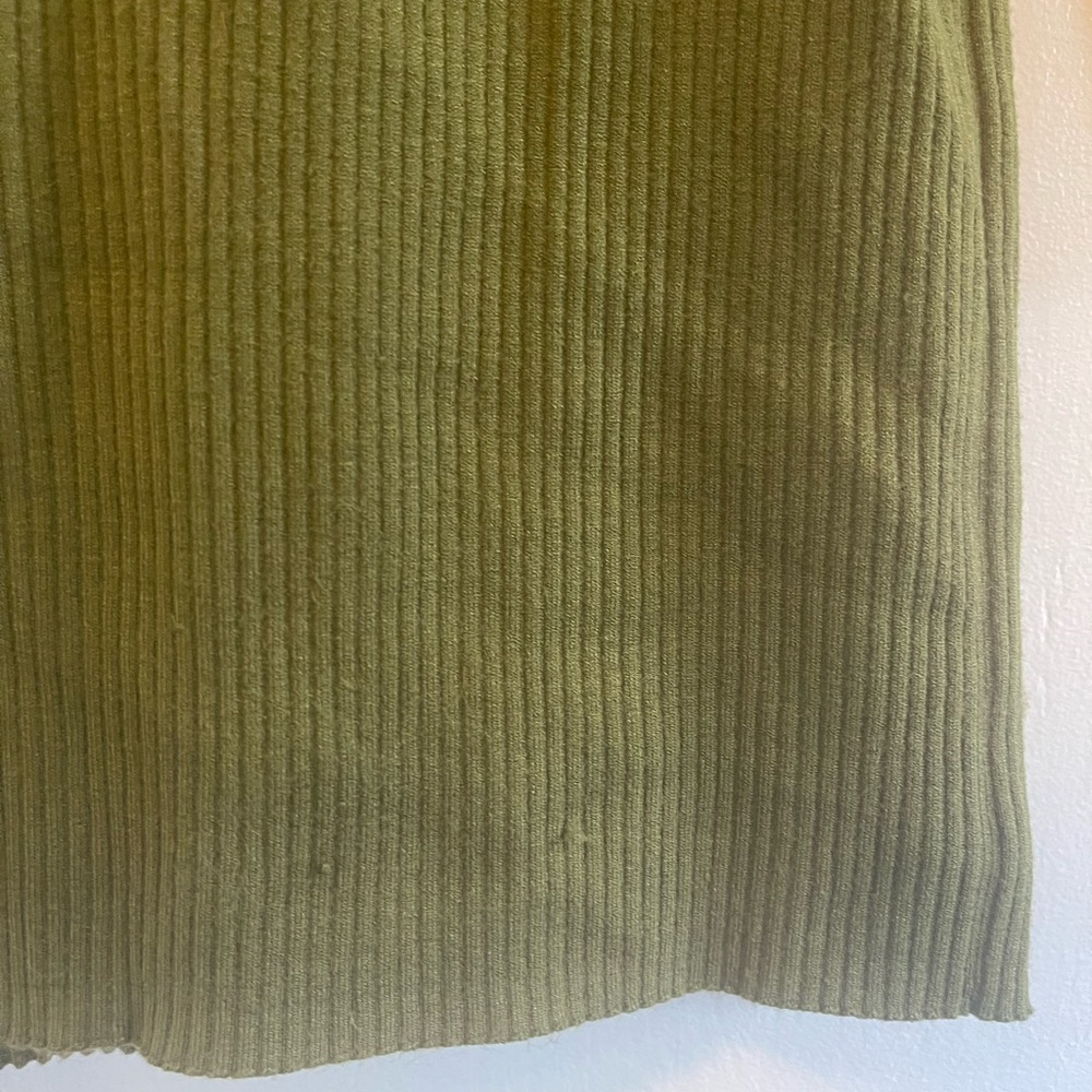 Wilfred Cutout Knit Longsleeve Mini Dress in Grotto Green Aritzia - Picture 9 of 9